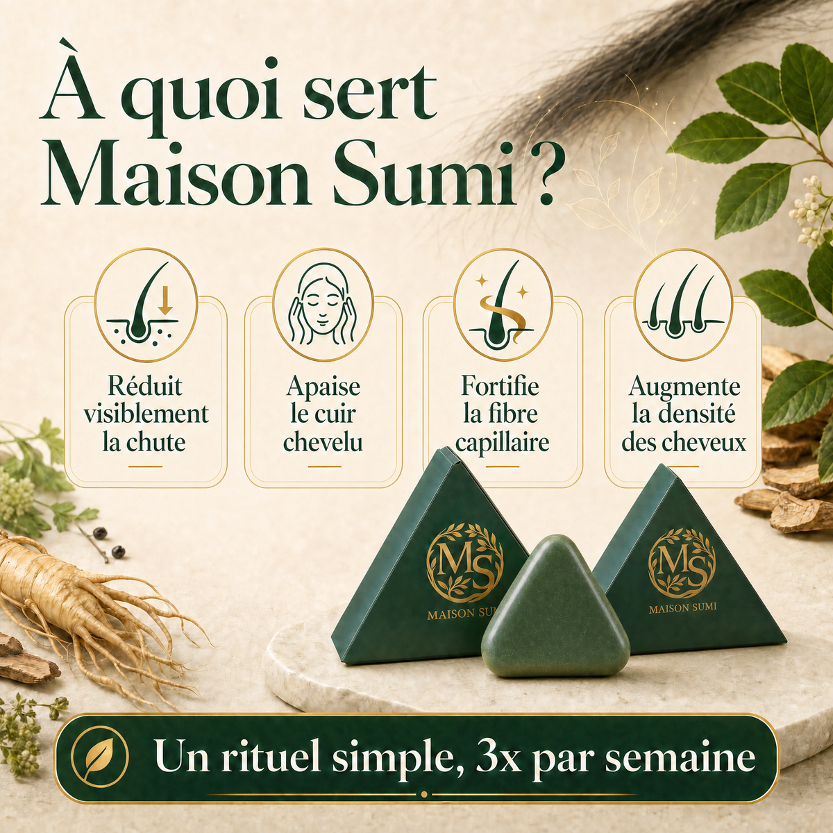 Savon Anti-Chute| 12 Plantes Coréennes Naturelles