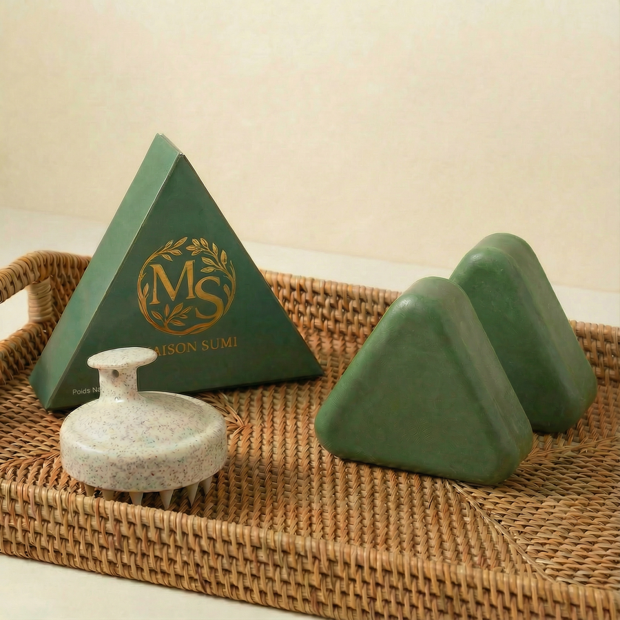 Coffret Maison Sumi : savons et brosse de massage