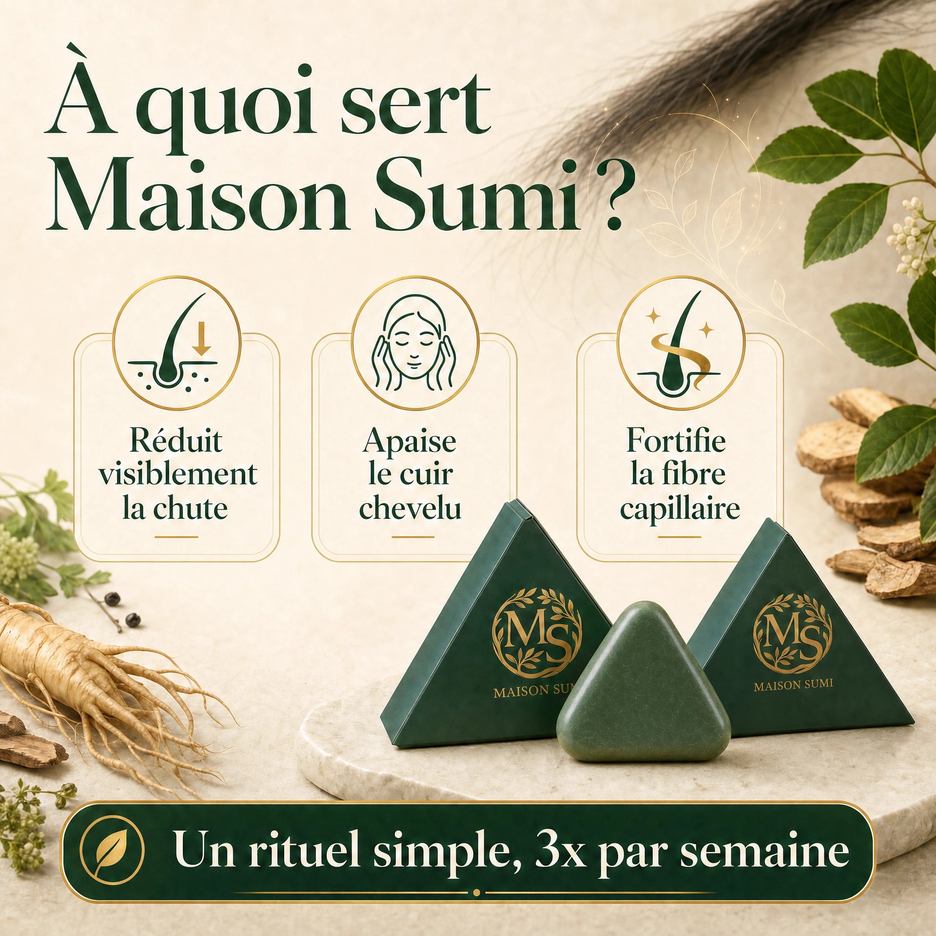 Savon Anti-Chute| 12 Plantes Coréennes Naturelles